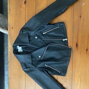 Cropped Leather Jacket
